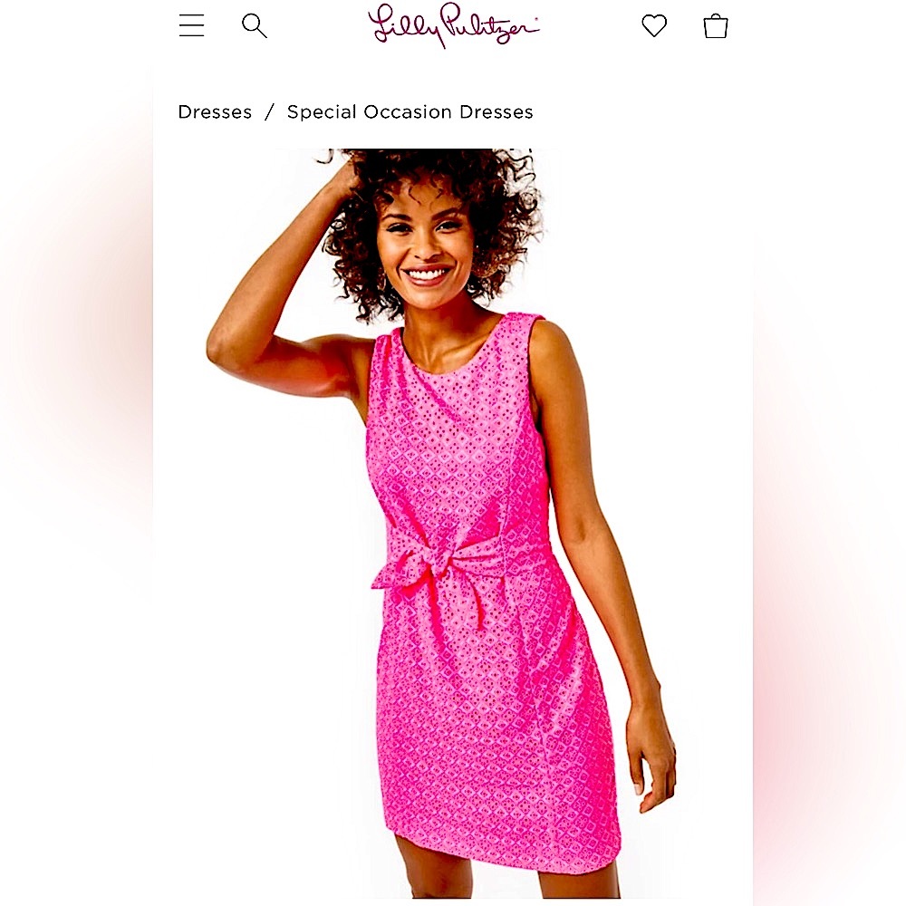NWT Lilly Pulitzer Clarise Shift Dress Pink Isle Size 00